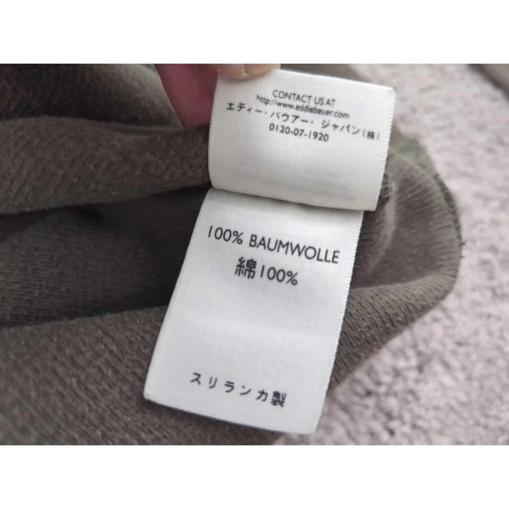 Eddie Bauer Pullover Sweater Mens Small Green Long‎ Sleeve 100% Cotton Ribbed - Picture 7 of 9
